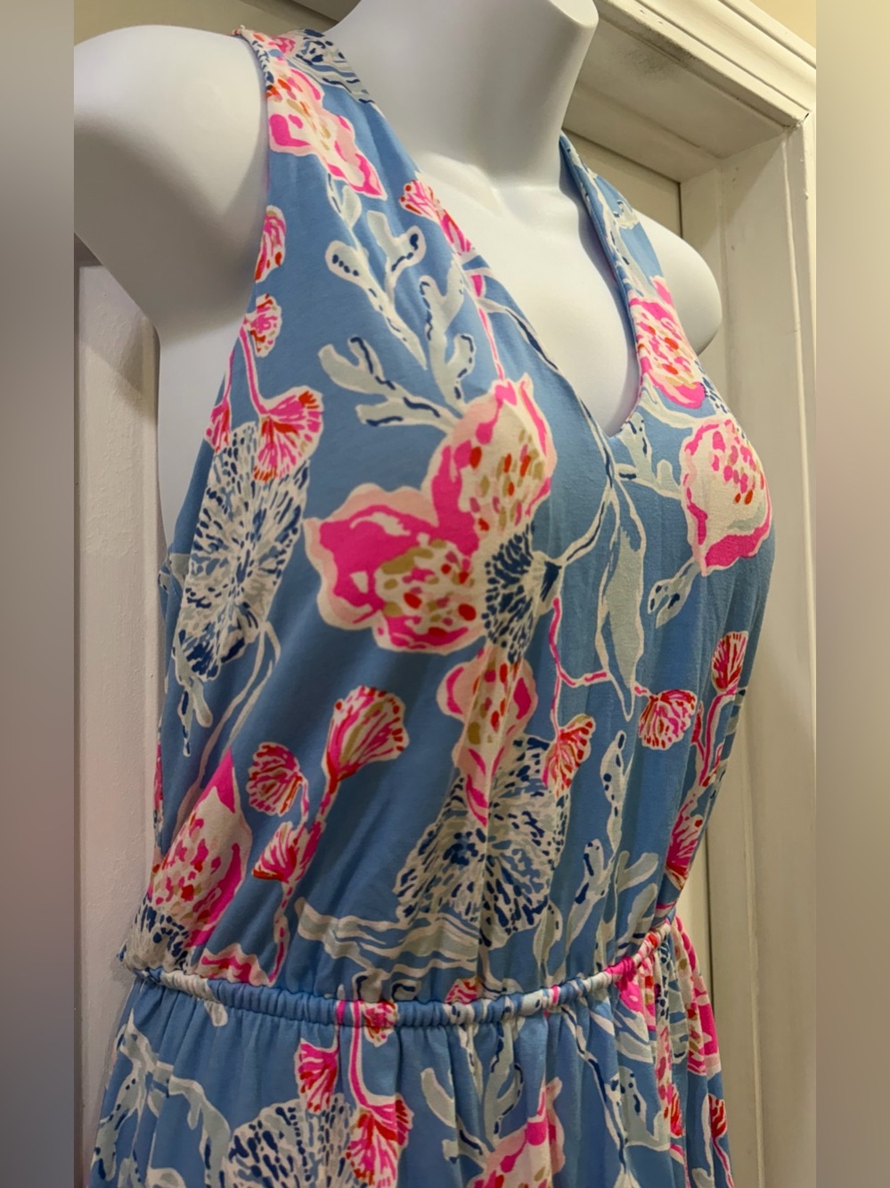 Lilly Pulitzer Camri Halter Romper "Bahamian Rhapsody" Size Medium - Picture 3 of 14